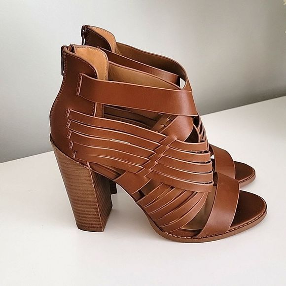 Aldo Shoes - ALDO Strappy Camel Block Heels Size 7.5